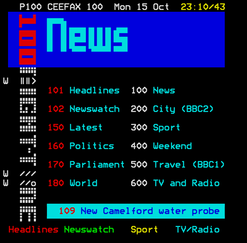 BBC1 from Monday 15th October 1990