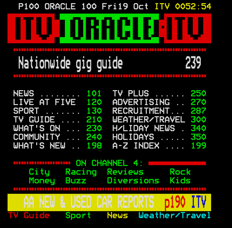 Central from Friday 19th October 1990